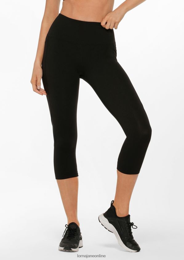 Lorna Jane 7/8-Leggings mit Airflow-Kernstabilität ZR60X84 Bekleidung Schwarz Frauen