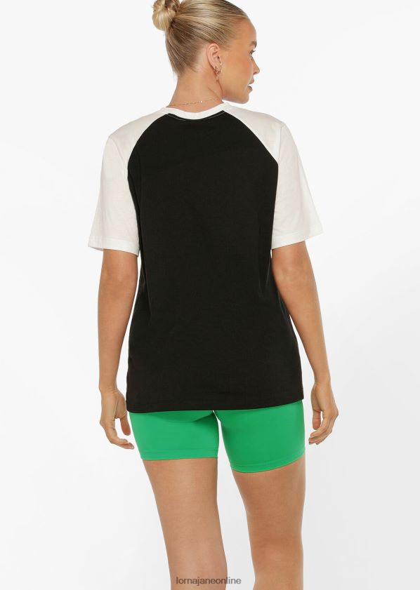 Lorna Jane 70er-Jahre-Nostalgie-Transdry-Entspanntes T-Shirt ZR60X153 Bekleidung Schwarz Frauen