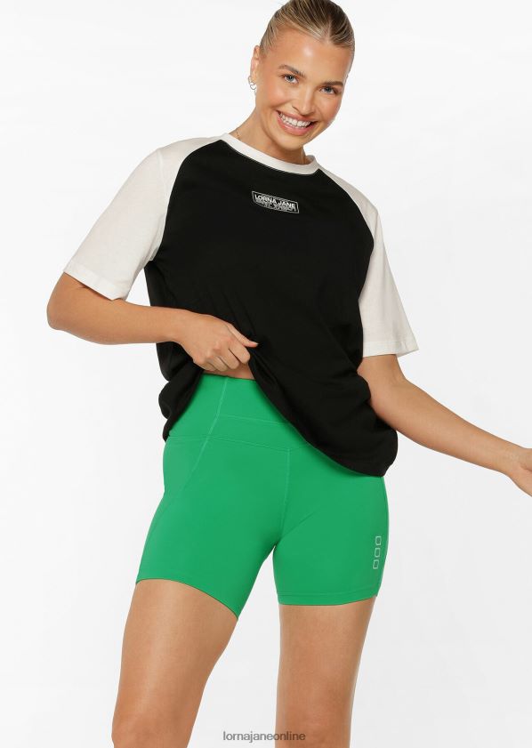 Lorna Jane 70er-Jahre-Nostalgie-Transdry-Entspanntes T-Shirt ZR60X153 Bekleidung Schwarz Frauen