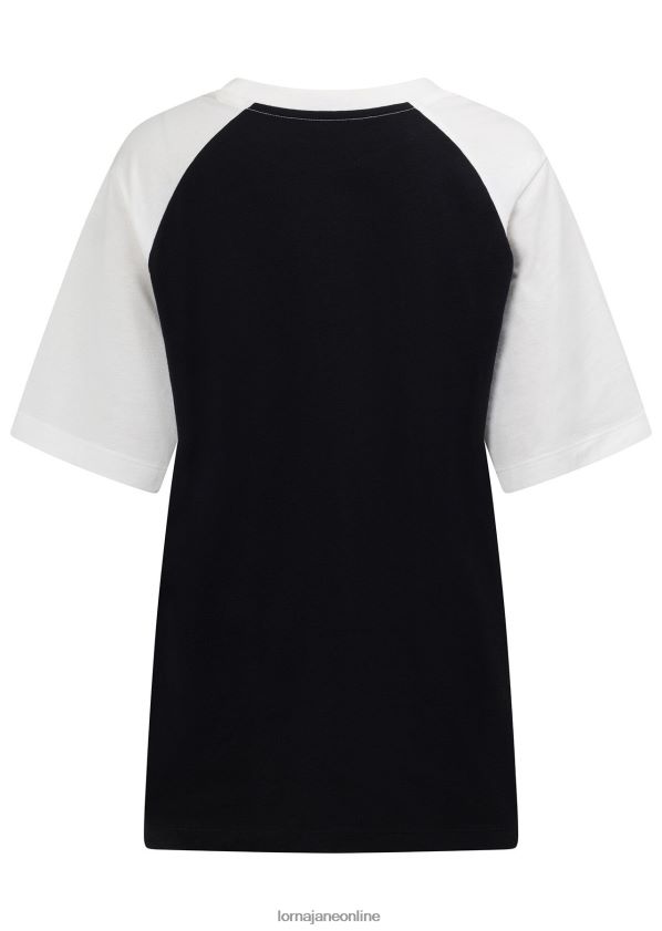 Lorna Jane 70er-Jahre-Nostalgie-Transdry-Entspanntes T-Shirt ZR60X153 Bekleidung Schwarz Frauen