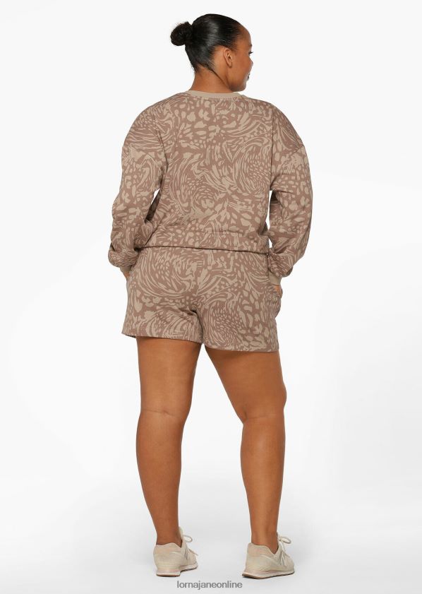 Lorna Jane Abstrakte Sweat-Shorts ZR60X92 Bekleidung Abstrakter Druck aus Sandstein Frauen