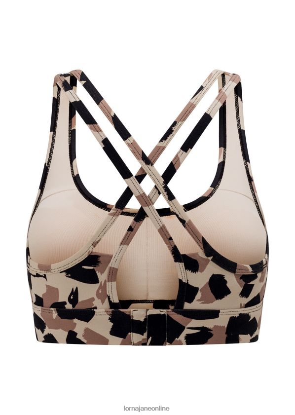 Lorna Jane Abstrakter Tier-Excel-Sport-BH ZR60X241 Bekleidung abstrakter Gepardendruck Frauen