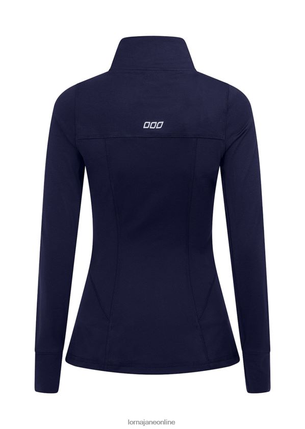 Lorna Jane Aktive Jacke mit durchgehendem Reißverschluss ZR60X152 Bekleidung Französische Marine Frauen