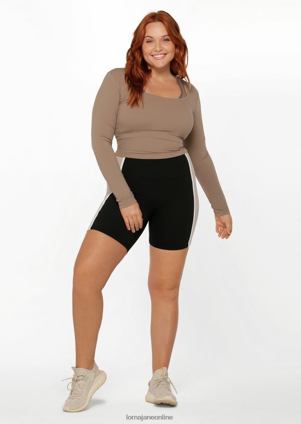 Lorna Jane Aktives kurzärmliges Oberteil mit kurzem Schnitt ZR60X256 Bekleidung Knochen Frauen