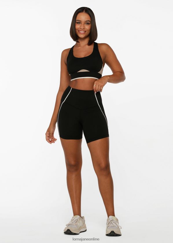 Lorna Jane Amplify geklebte Pocket-Bike-Shorts ZR60X10 Bekleidung Schwarz Frauen