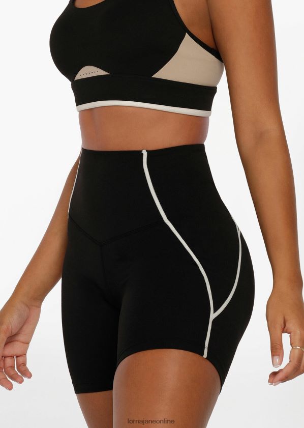 Lorna Jane Amplify geklebte Pocket-Bike-Shorts ZR60X10 Bekleidung Schwarz Frauen
