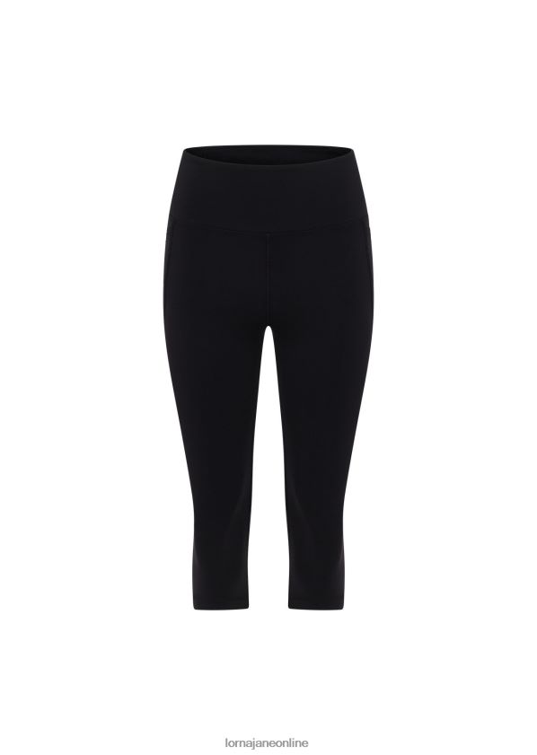 Lorna Jane Amy Phone Pocket 3/4 Tech-Leggings ZR60X455 Bekleidung Schwarz Frauen