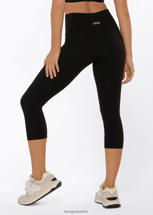 Lorna Jane Amy Phone Pocket 7/8-Tech-Leggings ZR60X461 Bekleidung Schwarz Frauen