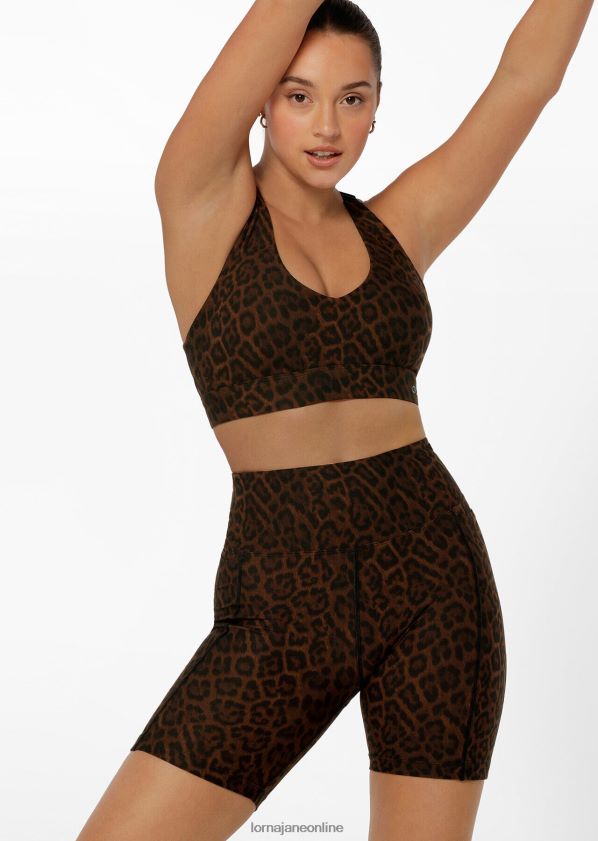 Lorna Jane Amy Sport-BH ZR60X439 Bekleidung Geparddruck Frauen