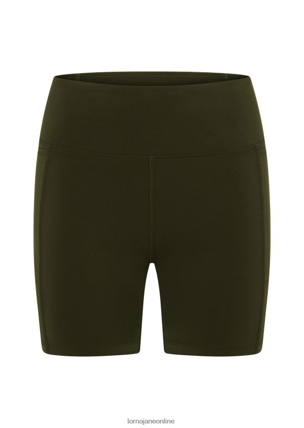 Lorna Jane Amy Tech Bike Short mit Handytasche ZR60X35 Bekleidung Luxusgrün Frauen