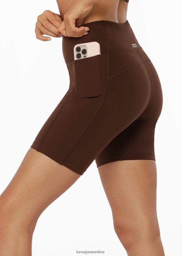 Lorna Jane Amy Tech Bike Short mit Handytasche ZR60X449 Bekleidung Espresso Frauen