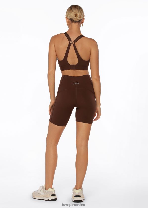 Lorna Jane Amy Tech Bike Short mit Handytasche ZR60X449 Bekleidung Espresso Frauen