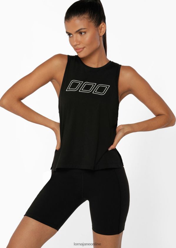Lorna Jane Amy aktiver Tank ZR60X462 Bekleidung Schwarz Frauen