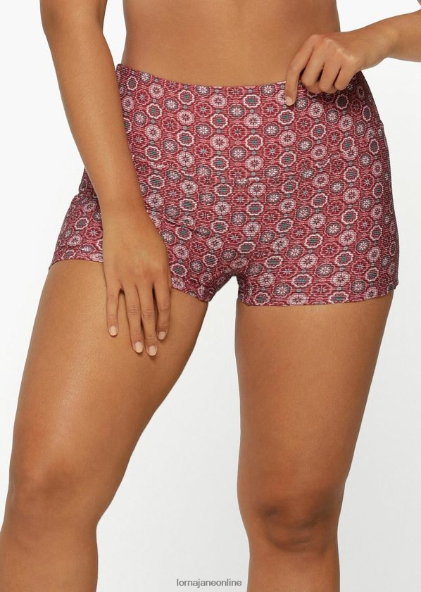 Lorna Jane Badeshorts aus recyceltem Material auf der marokkanischen Insel ZR60X406 Bekleidung marokkanischer Fliesendruck Frauen