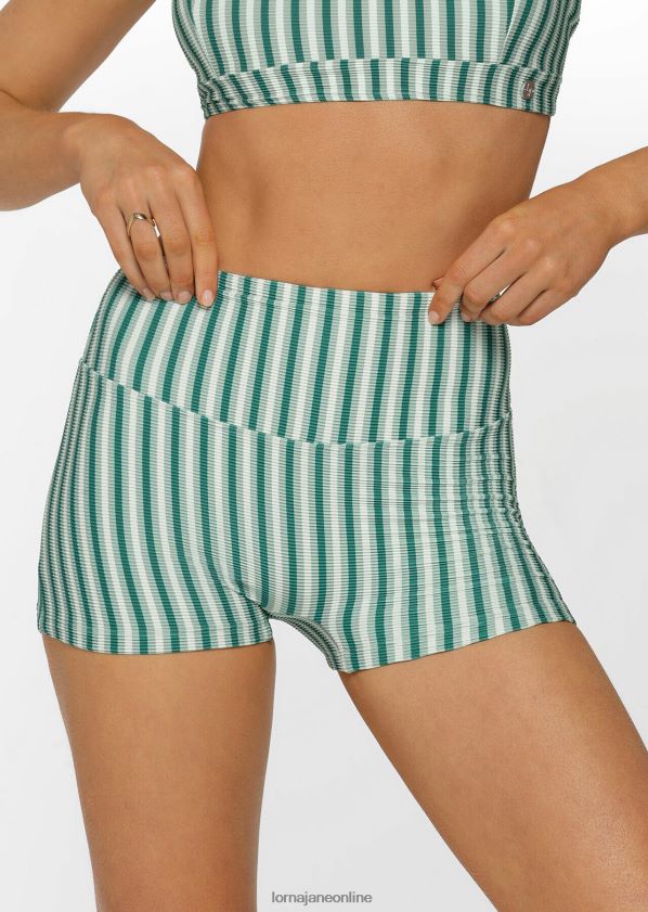 Lorna Jane Badeshorts aus recyceltem Tidal Wave-Material ZR60X404 Bekleidung Flutwellenstreifen Frauen