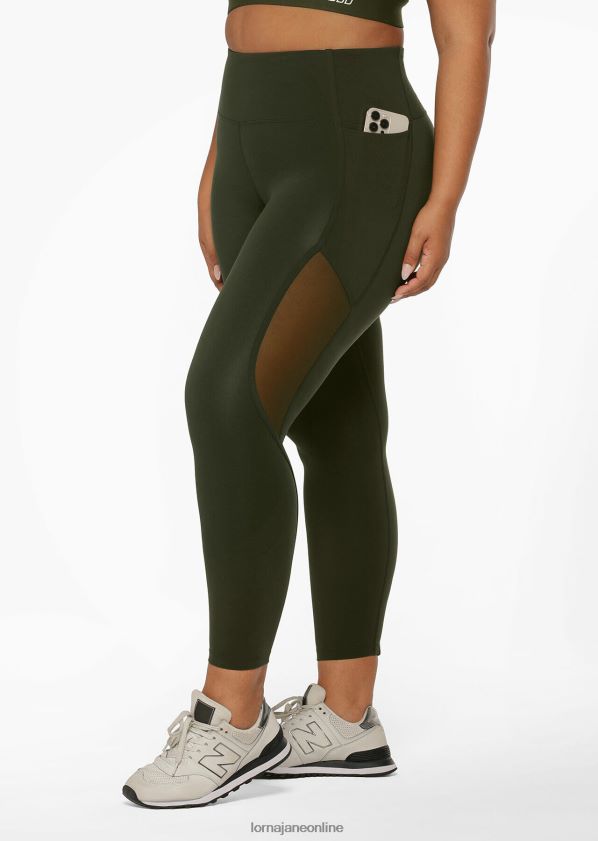 Lorna Jane Bewegungs-Knöchelbeißer-Leggings ZR60X26 Bekleidung Luxusgrün Frauen