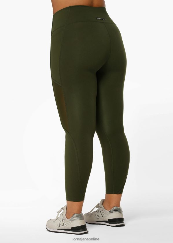 Lorna Jane Bewegungs-Knöchelbeißer-Leggings ZR60X26 Bekleidung Luxusgrün Frauen