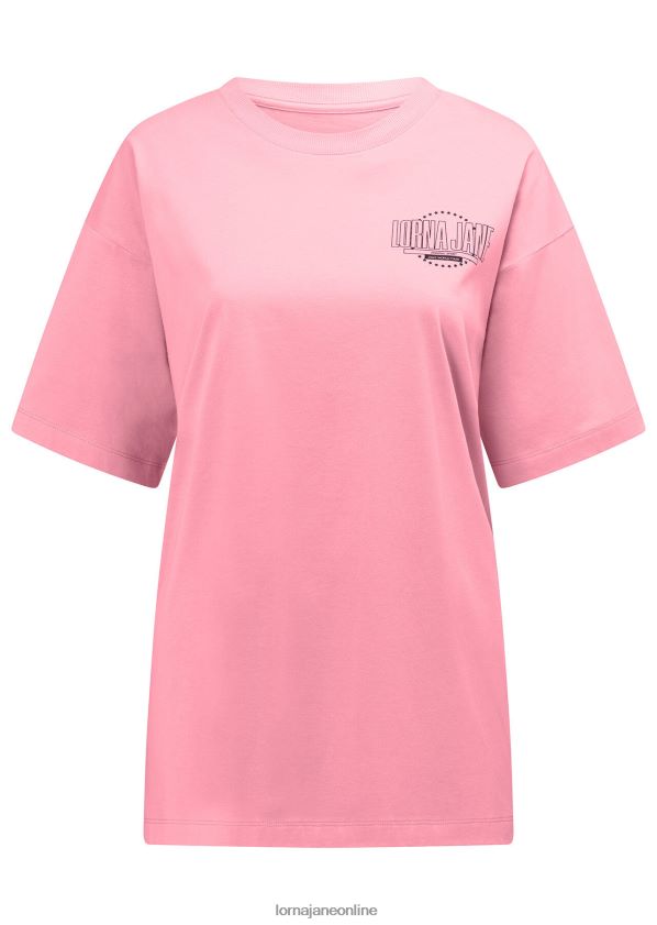 Lorna Jane Boyfriend-T-Shirt zur Welttournee 2022 ZR60X222 Bekleidung lebendiger Kaugummi Frauen
