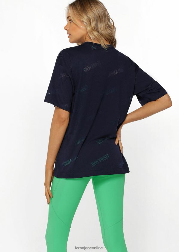 Lorna Jane Burnout-Freund-T-Shirt ZR60X341 Bekleidung Französische Marine Frauen