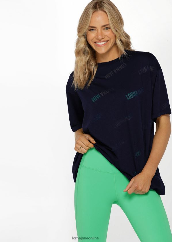 Lorna Jane Burnout-Freund-T-Shirt ZR60X341 Bekleidung Französische Marine Frauen