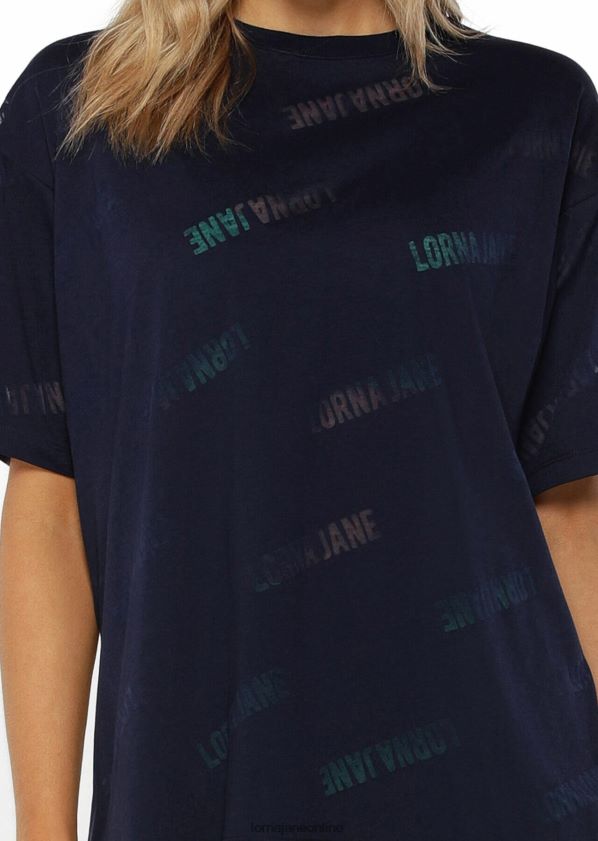 Lorna Jane Burnout-Freund-T-Shirt ZR60X341 Bekleidung Französische Marine Frauen