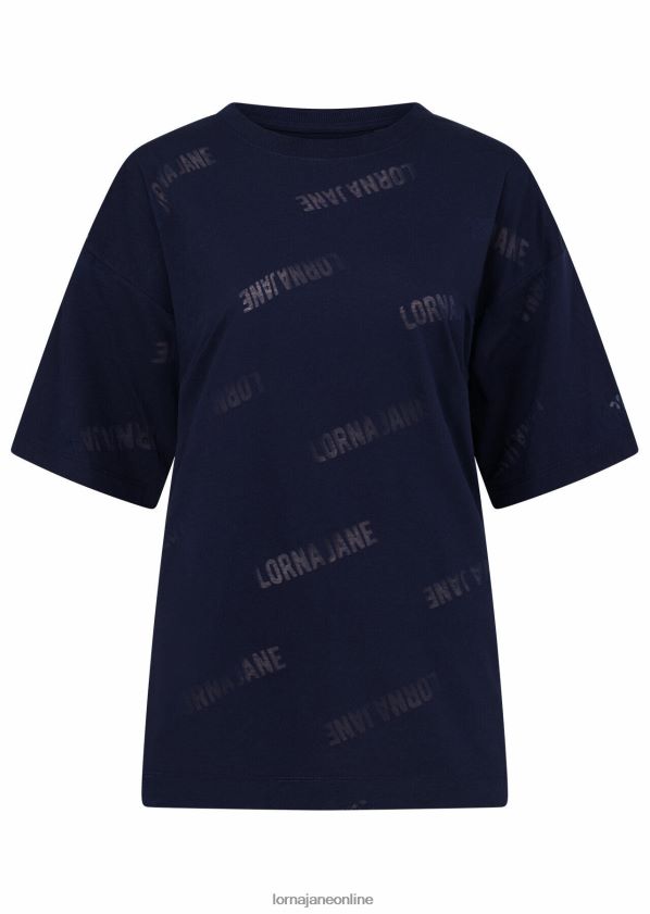 Lorna Jane Burnout-Freund-T-Shirt ZR60X341 Bekleidung Französische Marine Frauen