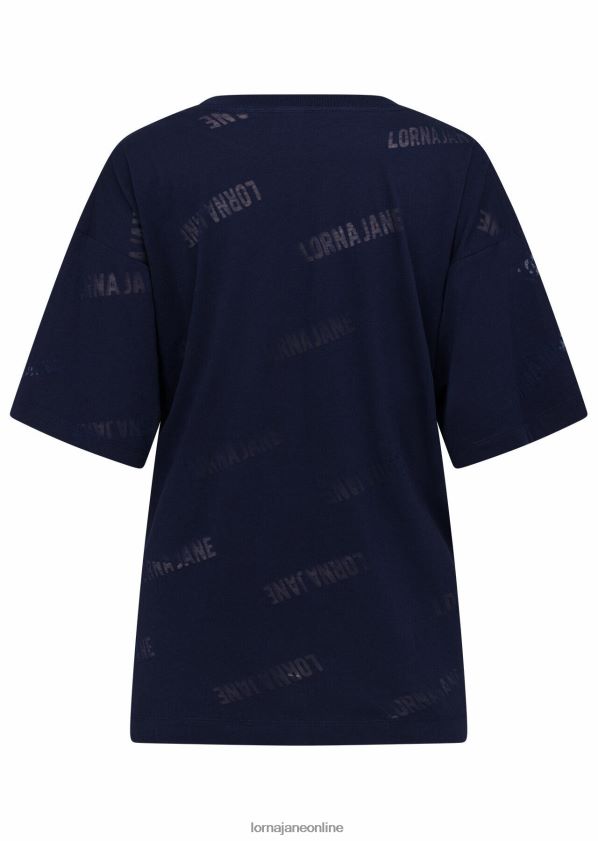 Lorna Jane Burnout-Freund-T-Shirt ZR60X341 Bekleidung Französische Marine Frauen