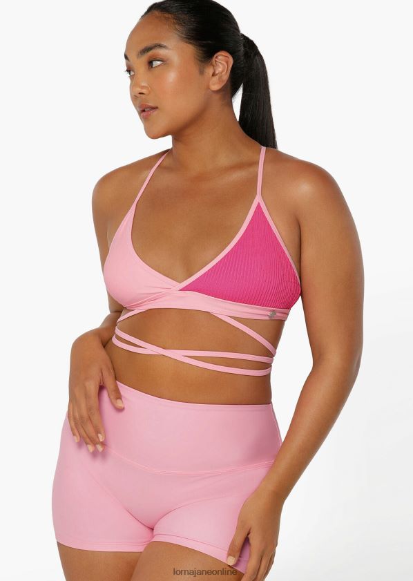 Lorna Jane Cali Kontrast-Bade-BH ZR60X424 Bekleidung heißes Fuchsia Frauen