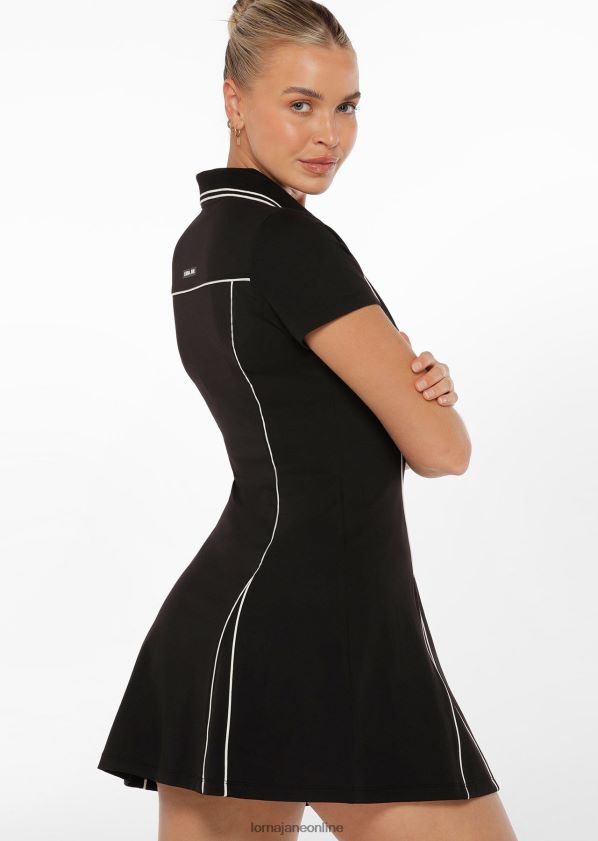 Lorna Jane Deuce Retro-Tenniskleid ZR60X185 Bekleidung Schwarz Frauen