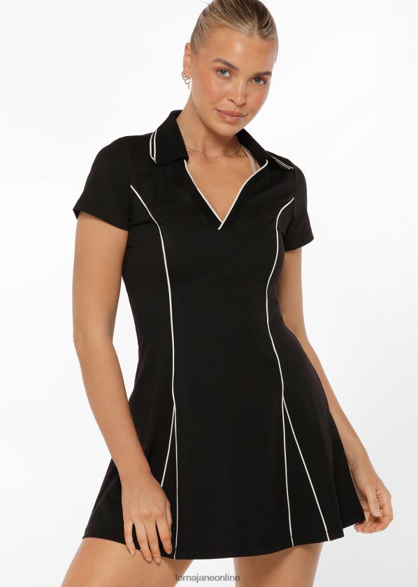 Lorna Jane Deuce Retro-Tenniskleid ZR60X185 Bekleidung Schwarz Frauen