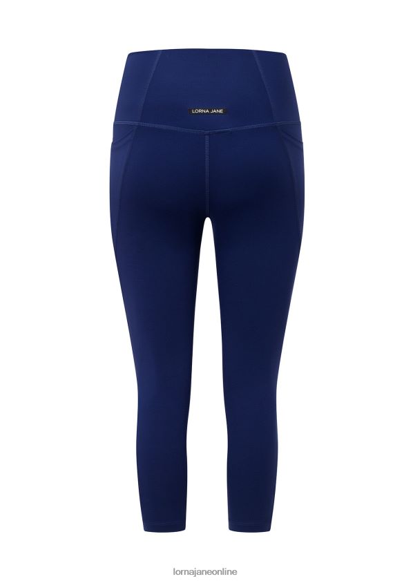 Lorna Jane Distanzstützende 7/8-Leggings mit Handytasche ZR60X254 Bekleidung Marine Frauen
