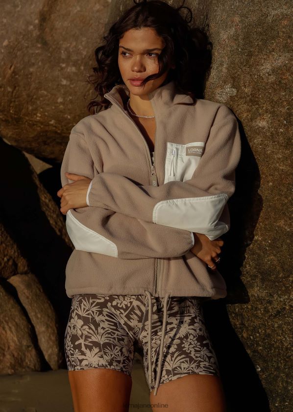 Lorna Jane Durchgehender Reißverschluss aus Polarfleece ZR60X304 Bekleidung cremefarben Frauen