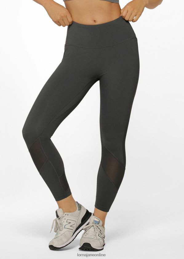 Lorna Jane Elite No Ride Ankle Biter Leggings ZR60X163 Bekleidung Titan Frauen