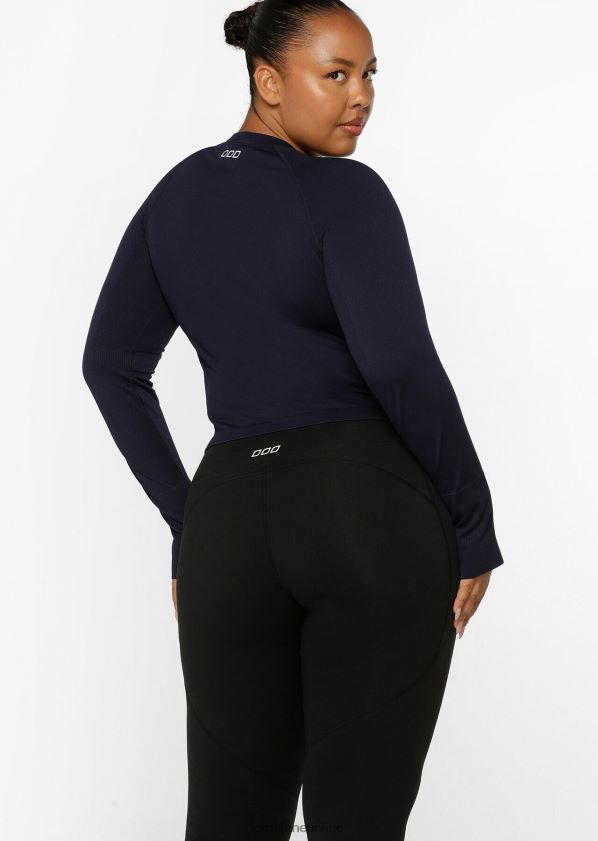 Lorna Jane Energized nahtloses Langarm-Top ZR60X72 Bekleidung Französische Marine Frauen