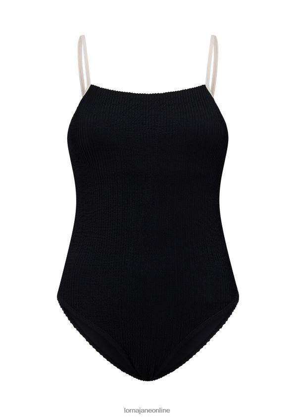 Lorna Jane Entspannung einteilig gekräuselt ZR60X420 Bekleidung Schwarz Frauen