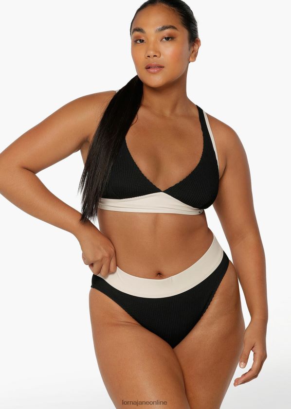 Lorna Jane Entspannungs-Schwimm-BH mit Kräuselung ZR60X425 Bekleidung Schwarz Frauen