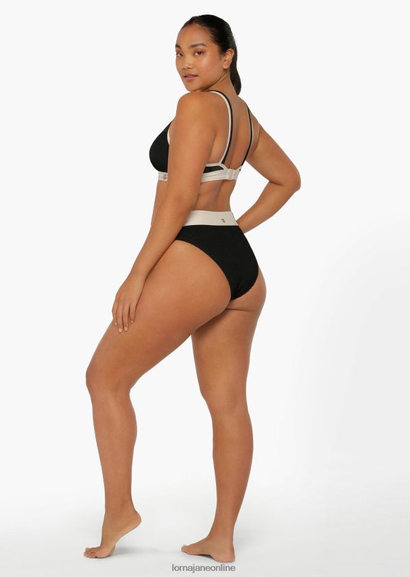 Lorna Jane Entspannungs-Schwimm-BH mit Kräuselung ZR60X425 Bekleidung Schwarz Frauen