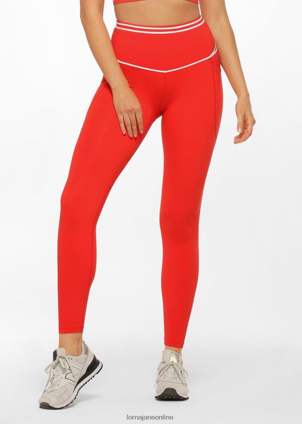 Lorna Jane Fast Pace recycelte Booty-Leggings in voller Länge ZR60X113 Bekleidung heiße Tomate Frauen