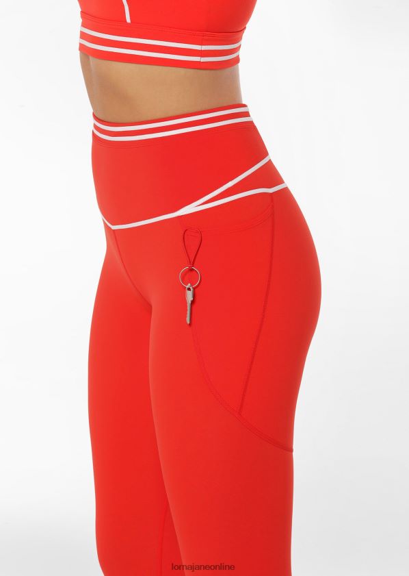 Lorna Jane Fast Pace recycelte Booty-Leggings in voller Länge ZR60X113 Bekleidung heiße Tomate Frauen