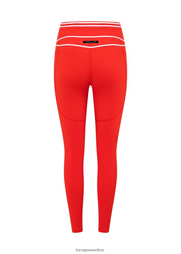 Lorna Jane Fast Pace recycelte Booty-Leggings in voller Länge ZR60X113 Bekleidung heiße Tomate Frauen