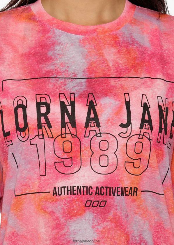 Lorna Jane Festivalfieber entspanntes T-Shirt ZR60X224 Bekleidung Festival-Fieber-Druck Frauen