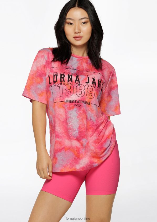 Lorna Jane Festivalfieber entspanntes T-Shirt ZR60X224 Bekleidung Festival-Fieber-Druck Frauen