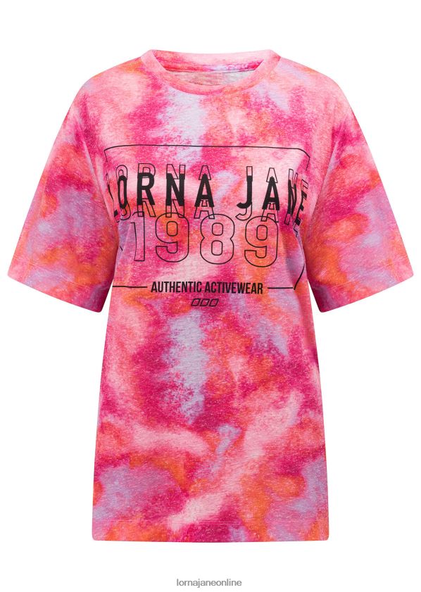 Lorna Jane Festivalfieber entspanntes T-Shirt ZR60X224 Bekleidung Festival-Fieber-Druck Frauen