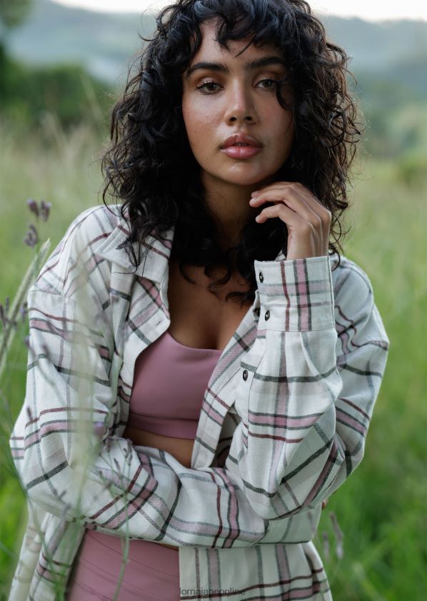 Lorna Jane Flanellhemd überwerfen ZR60X24 Bekleidung Wanderer kariert Frauen