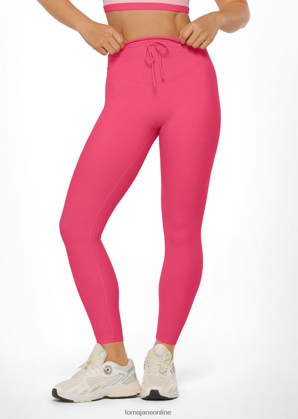 Lorna Jane Flaunt it gerippte Knöchelbeißer-Leggings ZR60X214 Bekleidung Babyrosa Frauen