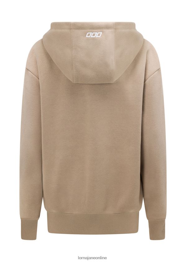 Lorna Jane Fleece-Kapuzenpullover mit Reißverschluss ZR60X81 Bekleidung dunkles gebrochenes Weiß Frauen
