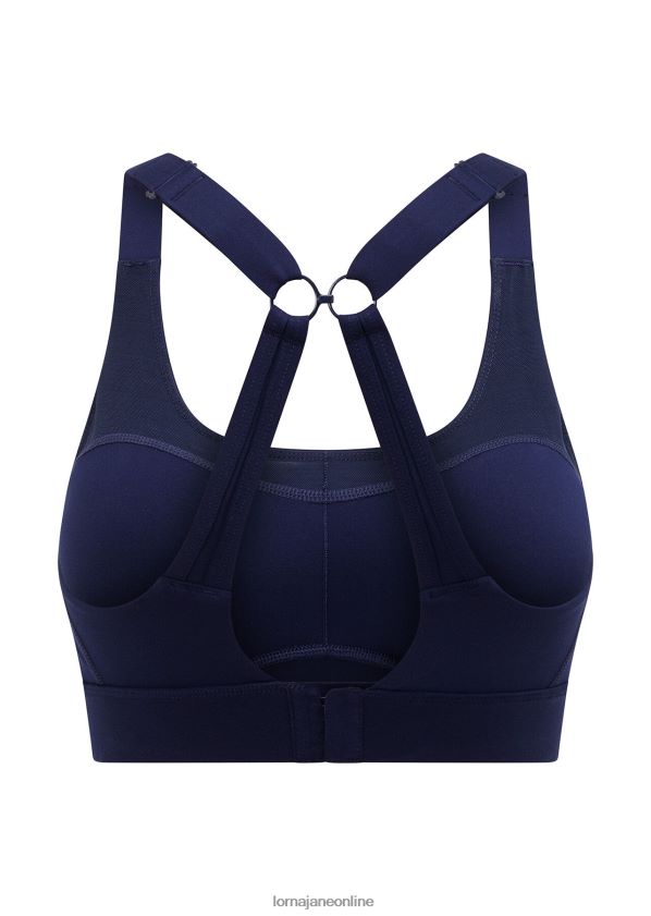 Lorna Jane Game Time recycelter Sport-BH ZR60X140 Bekleidung Französische Marine Frauen
