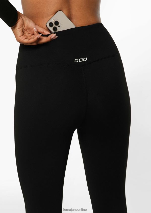 Lorna Jane Ganztägige Lotus-Thermo-Leggings ohne Scheuern in voller Länge ZR60X103 Bekleidung Schwarz Frauen