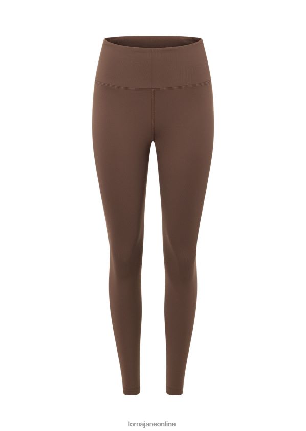 Lorna Jane Ganztägige Lotus-Thermo-Leggings ohne Scheuern in voller Länge ZR60X90 Bekleidung Schokolade Frauen