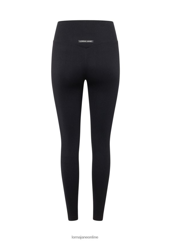 Lorna Jane Gerippte nahtlose Knöchelbeißer-Leggings von Tempo ZR60X61 Bekleidung Schwarz Frauen